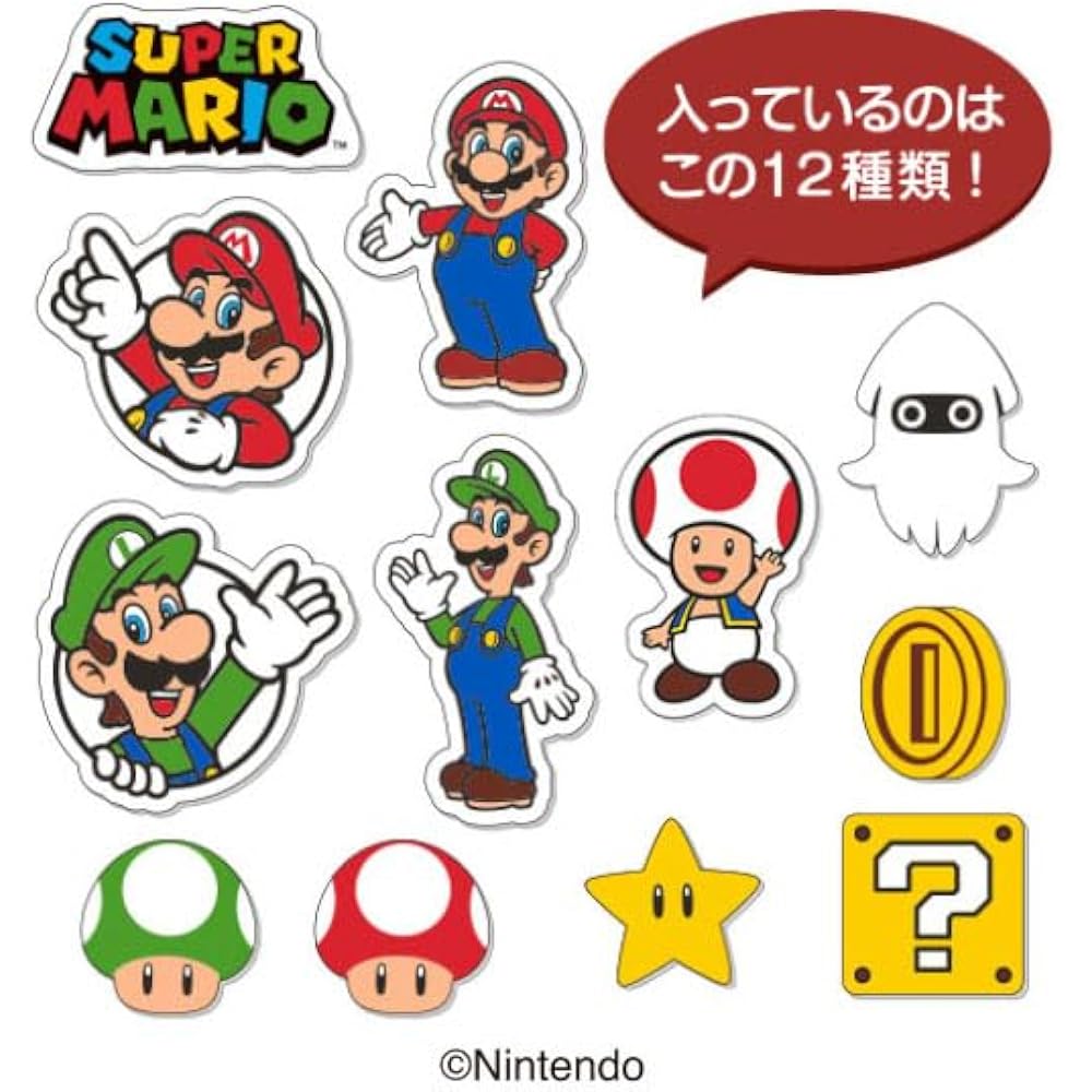 ENSKY (ENSKY) Super Mario Fluffy Stickers