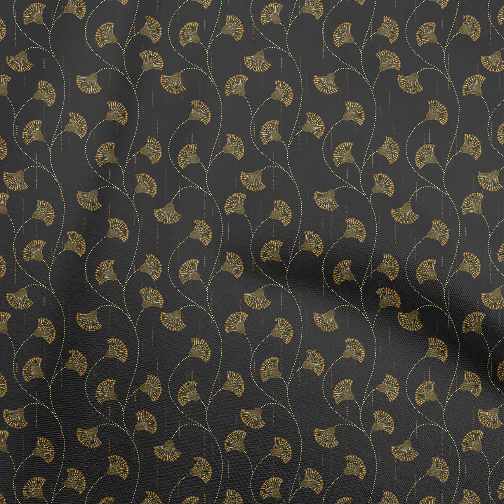 

oneOone Бавовняна гнучка сіра тканина Сукня з квітковим малюнком Тканина з принтом Тканина у дворі 40 дюймів 42 Inch Wide - Viscose Chiffon жовтий