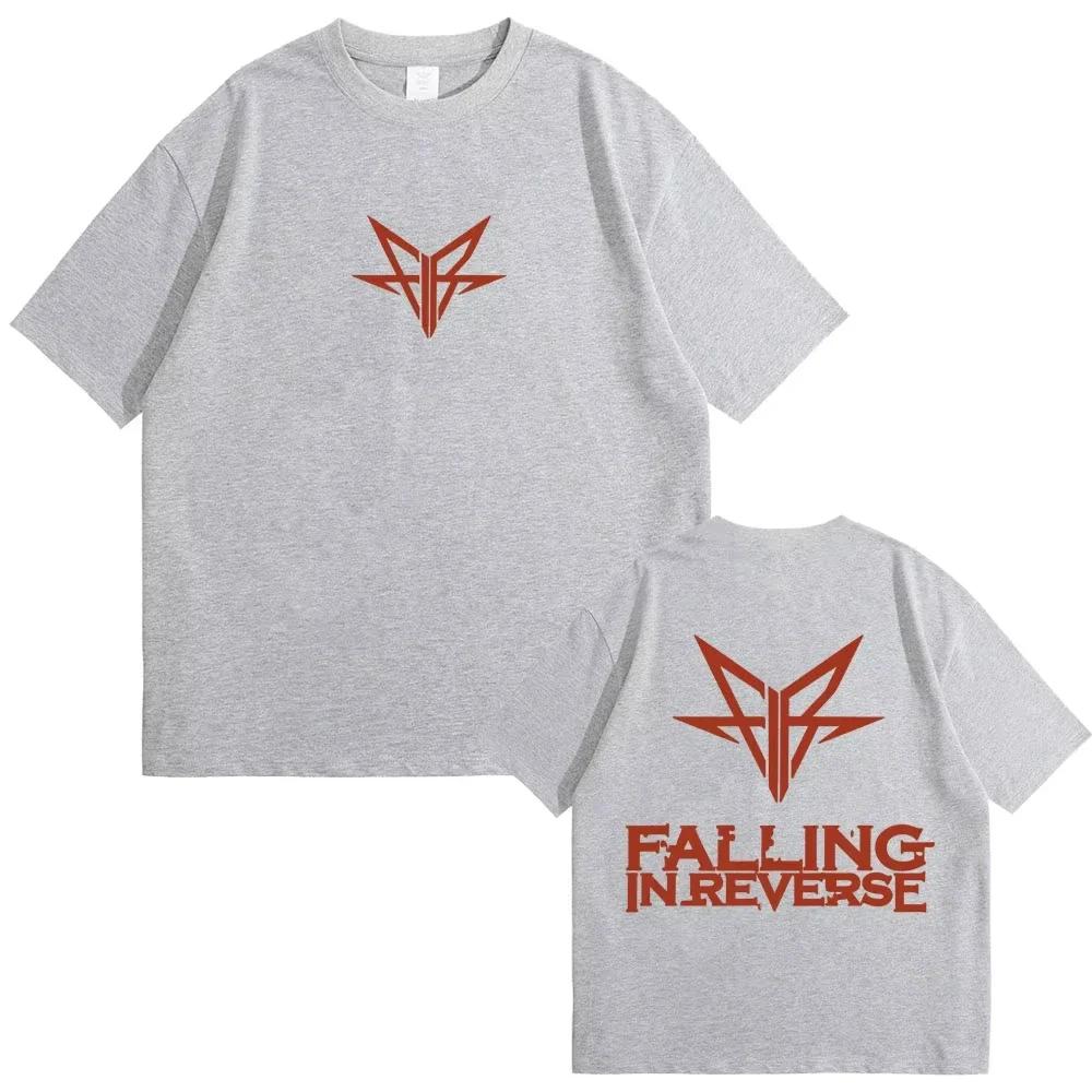 Rock Band Falling In Reverse Double Sided Print Tshirt Summer Unisex Wounisex High Quality Soft Cotton Tshirt Unisex Vintage Black