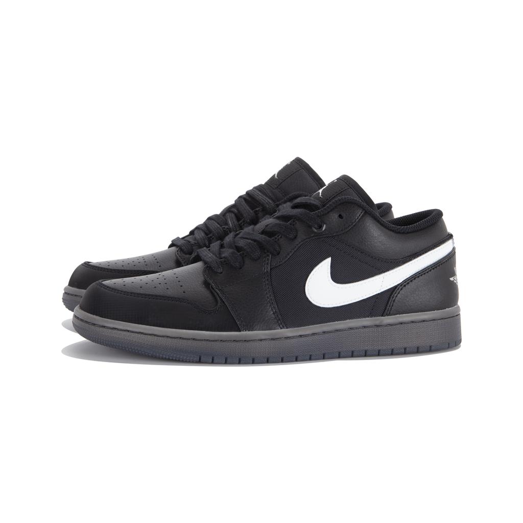 Jordan Air Jordan 1 Slip Resistant Abrasion Resistant Low Top Vintage Basketball Shoes Unisex Black HV5968-001(Team578-)