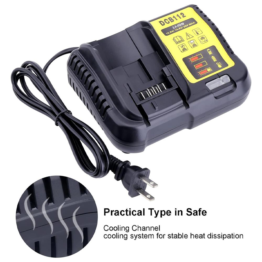 DCB112 DCB609 Lithium Battery Charger For Dewalt 10.8V 12V 14.4V 18V 20V DCB206 DCB205 DCB204 DCB203 DCB120,DCB107 DCB115 DCB105