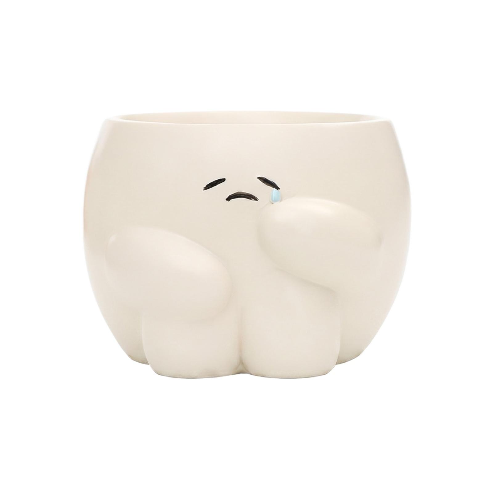 

Cute And Playful Flower Pots, Creative Resin Desktop Planters, Garden And Patio Decorations. One Size