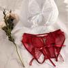 Low Waist Open Crotch Briefs Embroidery Butterfly Panties Ribbon Bow Briefs  Ladies Girls