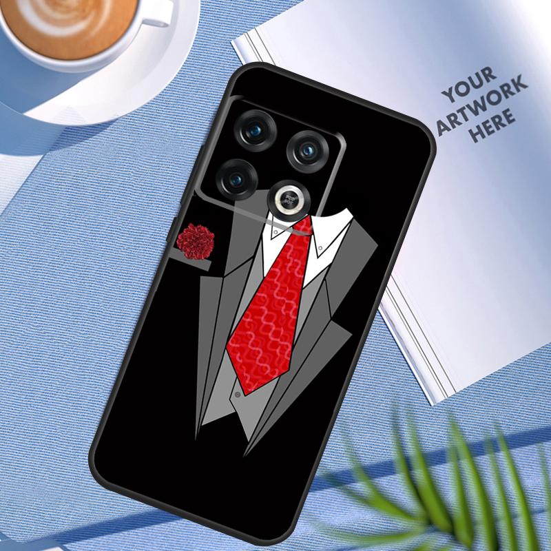 Suit and Tie Case For OnePlus 12 11 12R 10 9 Pro 10R 9R 8T 10T Nord 2 2T CE 3 Lite CE4 N10 N20 N30 Cover
