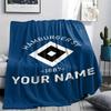 1 Stück Personalisierte Decke mit HSV-Muster aus Flanell, geeignet für alle Jahreszeiten, für Heimdekoration, Wärme und Komfort, Geschenke, Weihnachtsgeschenk -HE68