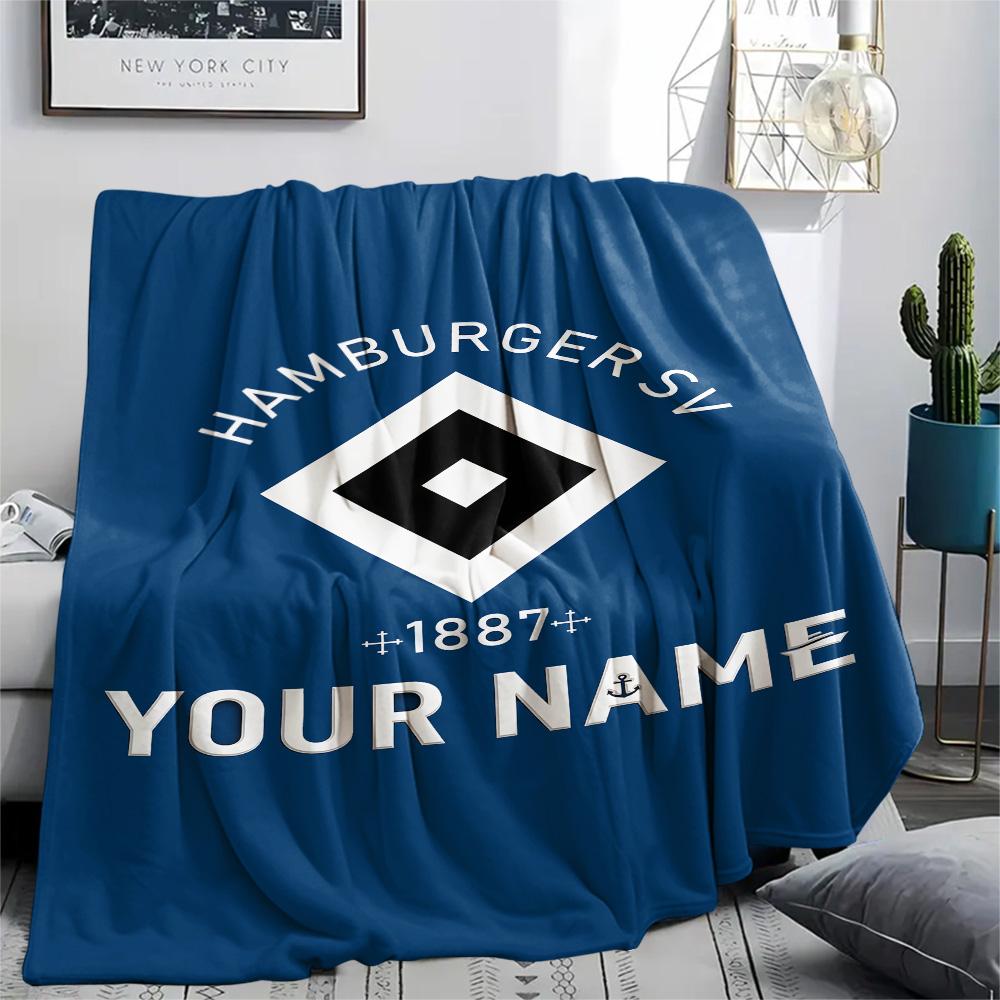 1 Stück Personalisierte Decke mit HSV-Muster aus Flanell, geeignet für alle Jahreszeiten, für Heimdekoration, Wärme und Komfort, Geschenke, Weihnachtsgeschenk -HE68