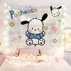 Sanrio Cartoon Hanging Cloth Cute Pacha Dog Tapestry Ins Healing Laurel Dog Childrens Room Decorative Curtain Background Cloth