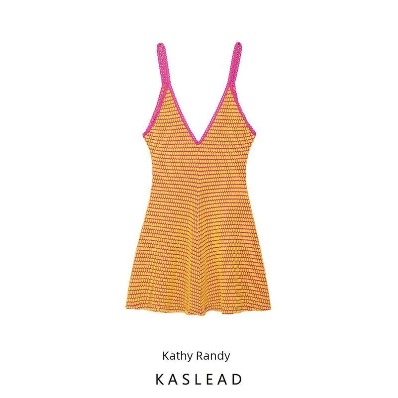 Kaslead New Women Clothes Western Style Fashion Simple Slimming Jacquard Short Dress 4770802