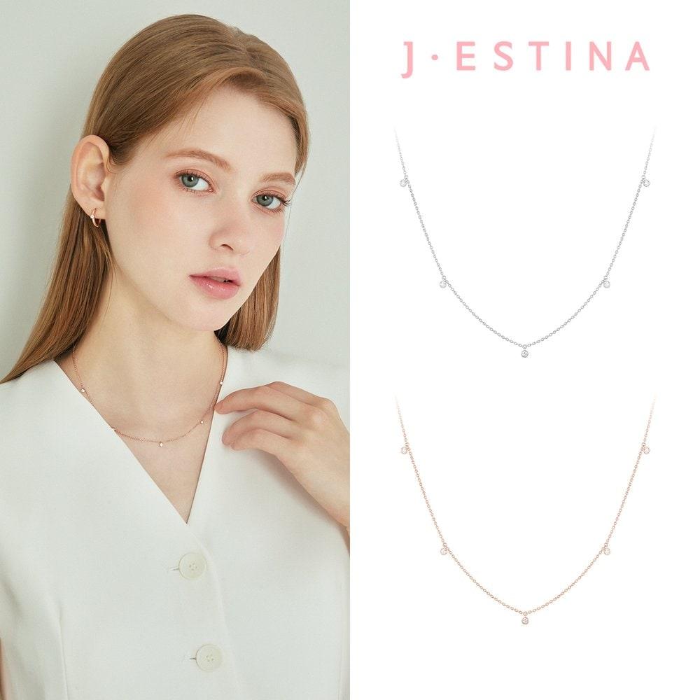 Choose one of two Lala J bezel chain necklaces