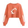 Women's Fashion Retro Printed Navel-Exposed Long Sleeve Pullover Sweatshirt