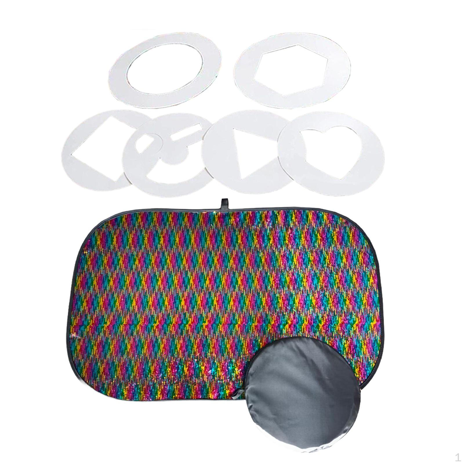 

Двусторонняя стена из пайеток с шаблонами форм для детей Colorful