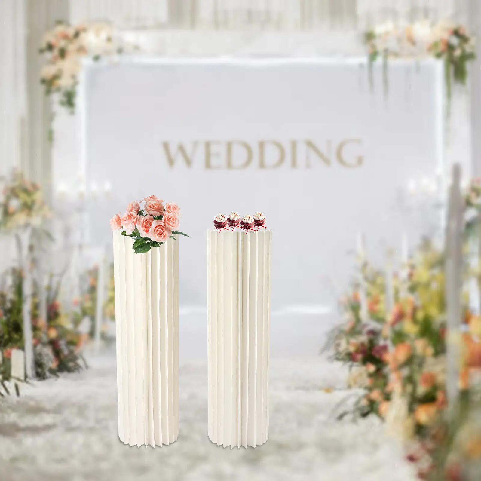 

Bymaocar 2-piece 39.4in Cardboard Vase Holder with Circular Column for Wedding Party DIY Decor for Cafes,Living Rooms and Hotels белый