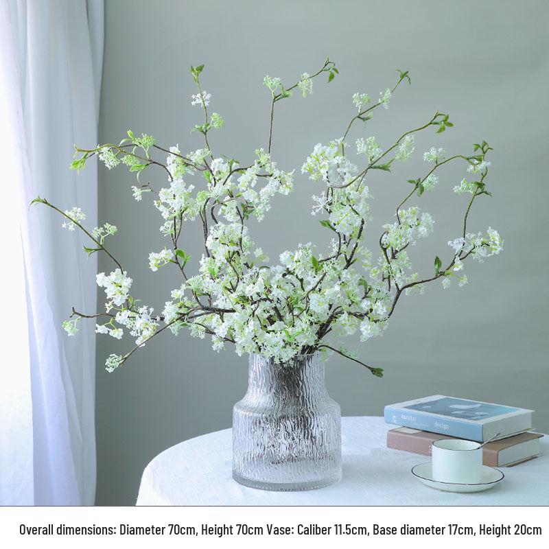 Artificial Silk Snow Willow Flower Arrangement for Indoor Decoration