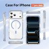 Crystal Shield Striped Magnetic Case for iPhone 17 Pro Max, Fits Apple Magnetic Ring 16/15 and 14/13