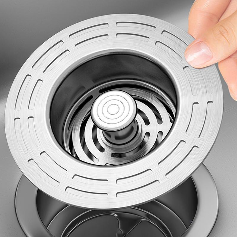 Leak-proof and Anti-Clog Basket Stainless Steel Sink Plug Replacement Sink Strainer Kitchen Sink Accessories