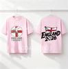 England Flag Retro Style Graphic Children Shirt Kid Boys Girls Summer Cotton Short Sleeve Little Soccer Fan Casual Daily Wear