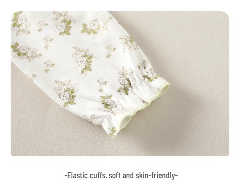 All-Season Cotton Baby Bodysuit: Long Sleeve Newborn Outfit for Girls
