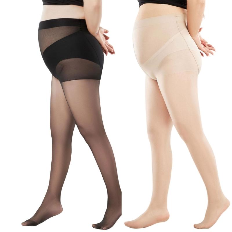 Large Size Pantyhose Ultra Thin and Breathable Sheer Tights High Waist Control Top Leggings Stockings for Women Hosiery