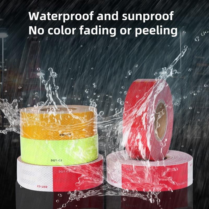 For DOT-c2 truck annual inspection special reflective strip PVC red and white reflective warning tape