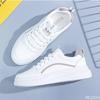 2024 Women's New White Sneakers Spring Autumn round toe Shoes Versatile lace up flat Casual comfort ladies shoes Zapatos Mujer