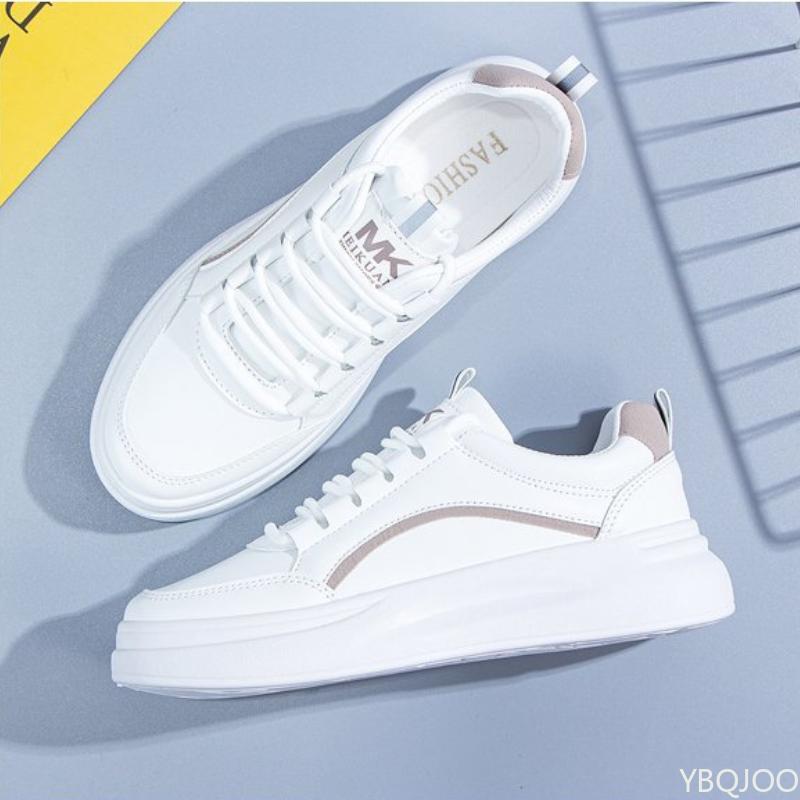 2024 Women's New White Sneakers Spring Autumn round toe Shoes Versatile lace up flat Casual comfort ladies shoes Zapatos Mujer