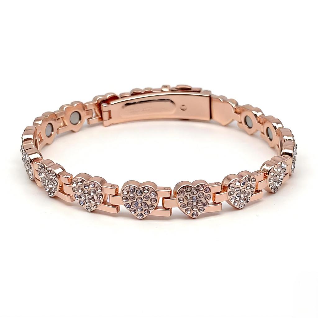 Umweltfreundliches Retro-Bronze-Dreireihiges Magnetarmband für Herren