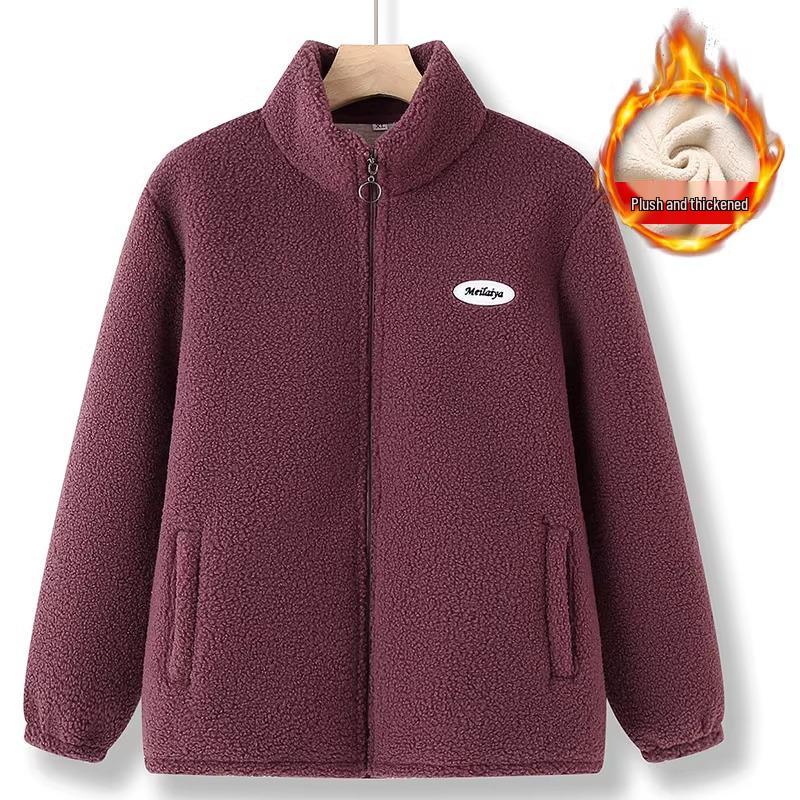 

Autumn/Winter Fleece Jackets & Thick Cotton Coats for Middle-aged and Elderly Women 3XL (57-65 kg)