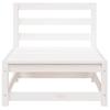 vidaXL 2-part. Garden Lounge Set with Cushions White Solid Pine