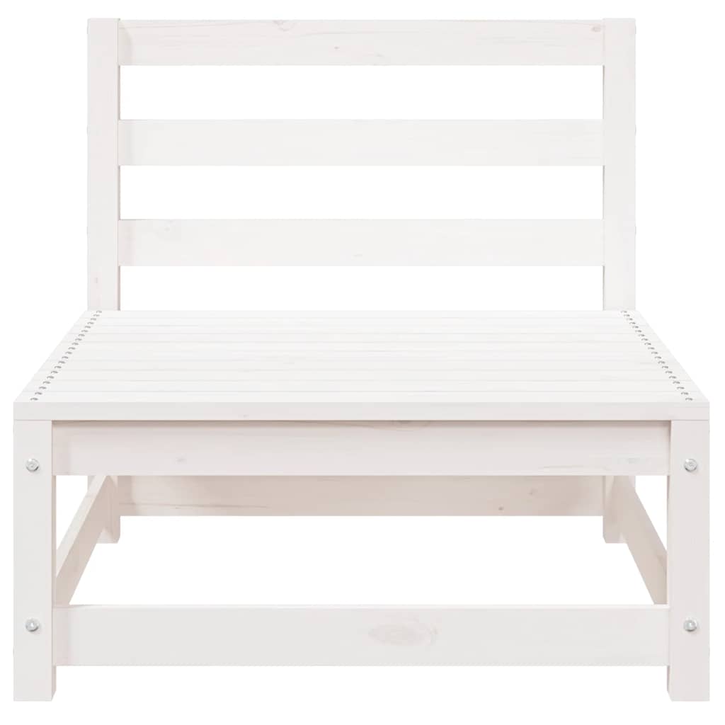 vidaXL 2-part. Garden Lounge Set with Cushions White Solid Pine