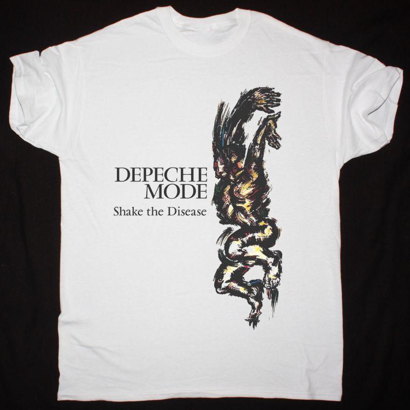 DEPECHE MODE SHAKE THE DISEASE Футболка с коротким рукавом Белая Хлопковая Унисекс Футболка XXXL