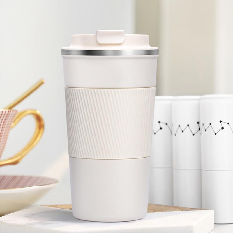 Stainless Steel Coffee Cup Double Layer Vacuum Insulation Cup Office Mug Outdoor Portable Car Water Cups Fashion Mug