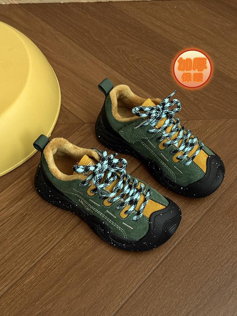 XSHX Yamano Outdoor | Boys and girls professional outdoor autumn and winter cow suede Velcro non-slip breathable warm