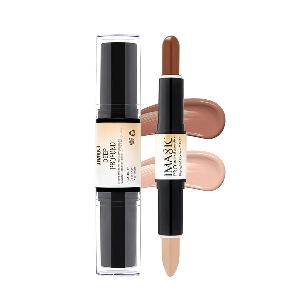 METYSUR Double-Ended Highlight & Shading Stick Luminizer: Long-lasting, waterproof formula for natural contouring. Ideal for beginners.