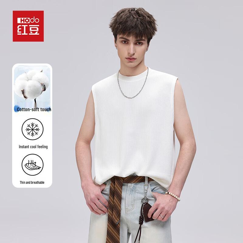 Hodo Men s Simple Solid Breathable Knit Tank Top L