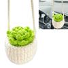 Handmade Crochet Car Styling Plant Succulent Car Plant Ornamentos Decoration