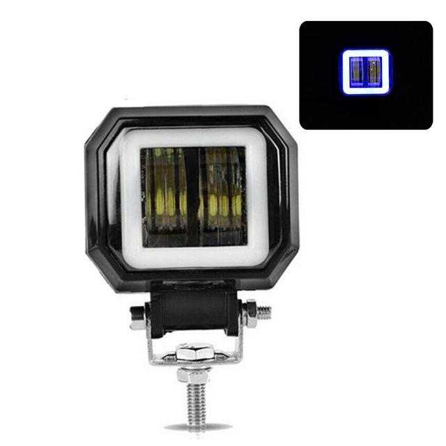 20W Motorcycle LED Work Light & Headlight with Fog Light and Angel Eye Aperture