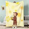 Curious George Throw Lightweight G Flannel Blanket Soft Skinfriendly for Summer Cooling