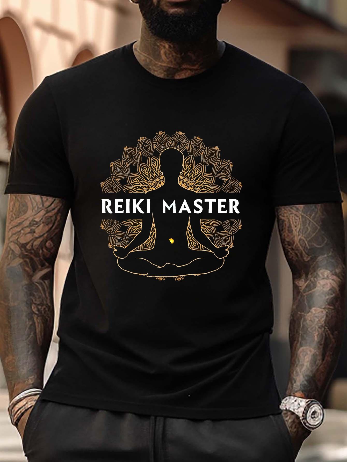 

Plus Size Reiki Master Chakra Mandala Art T-shirt - Golden Geometric Spiritual Design S