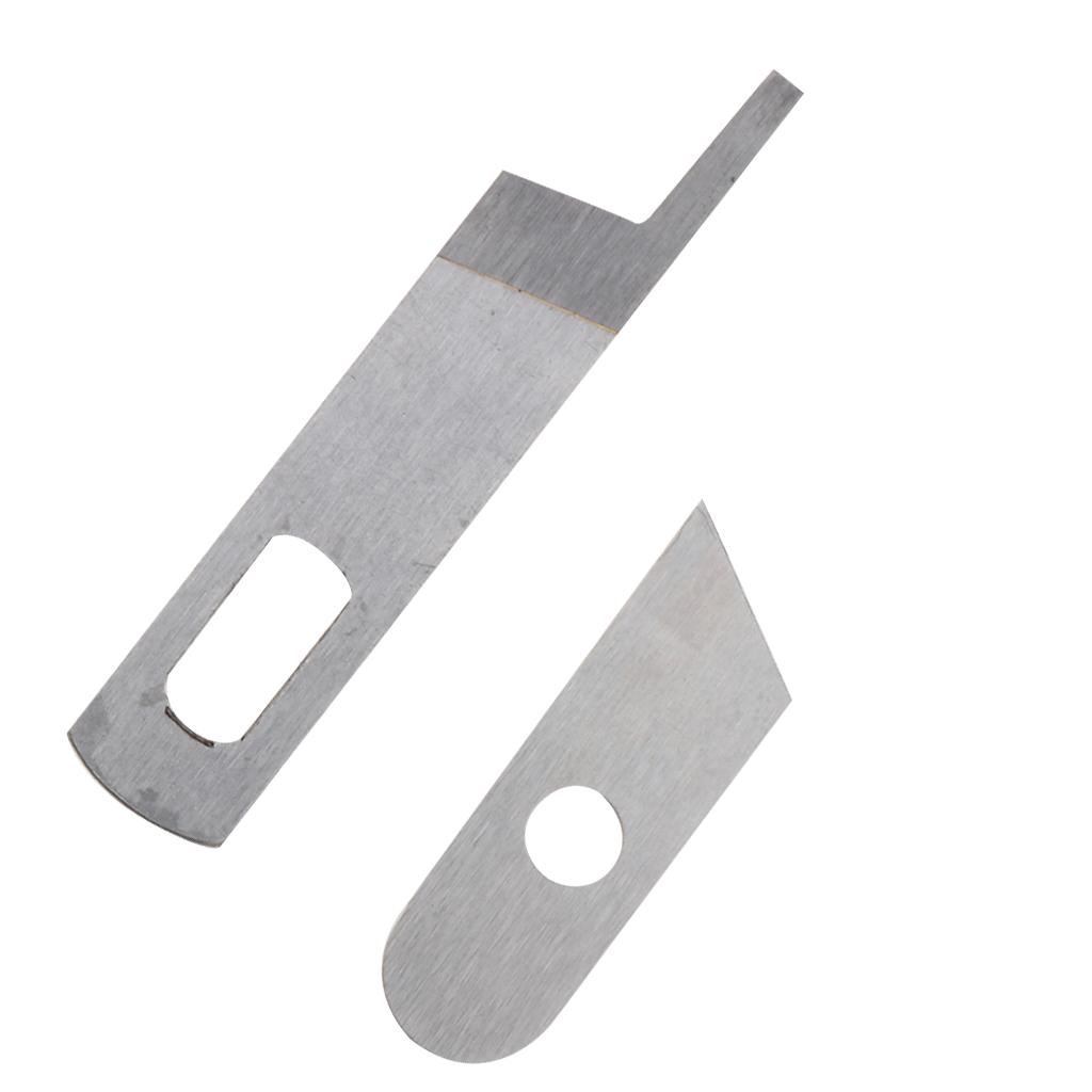 Couteau Supérieur Inférieur pour Machine à Surjeter en Acier Inoxydable Lame de Machine à Coudre Accessoire Industriel pour Singer 14CG744 14U554 Pfaff 4762