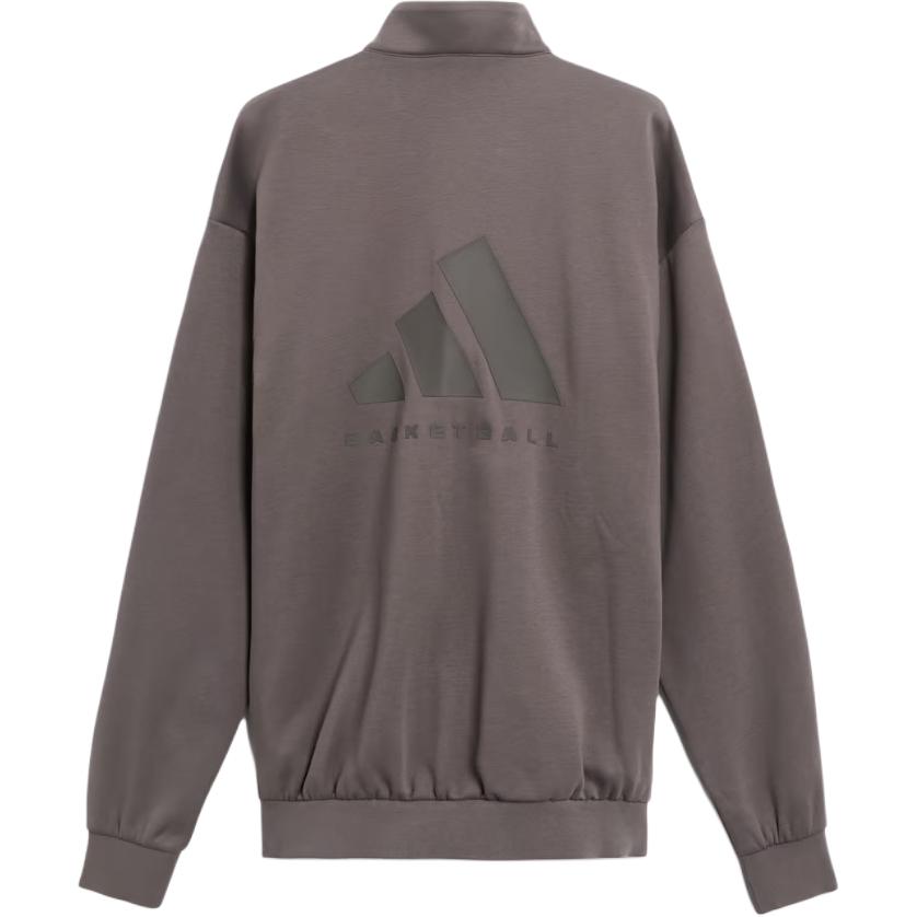 adidas The 2024 Collection Chapter 02 Logo Half-Zip Stand Collar Sweatshirt Unisex Tops Charcoal-Grey IW1627