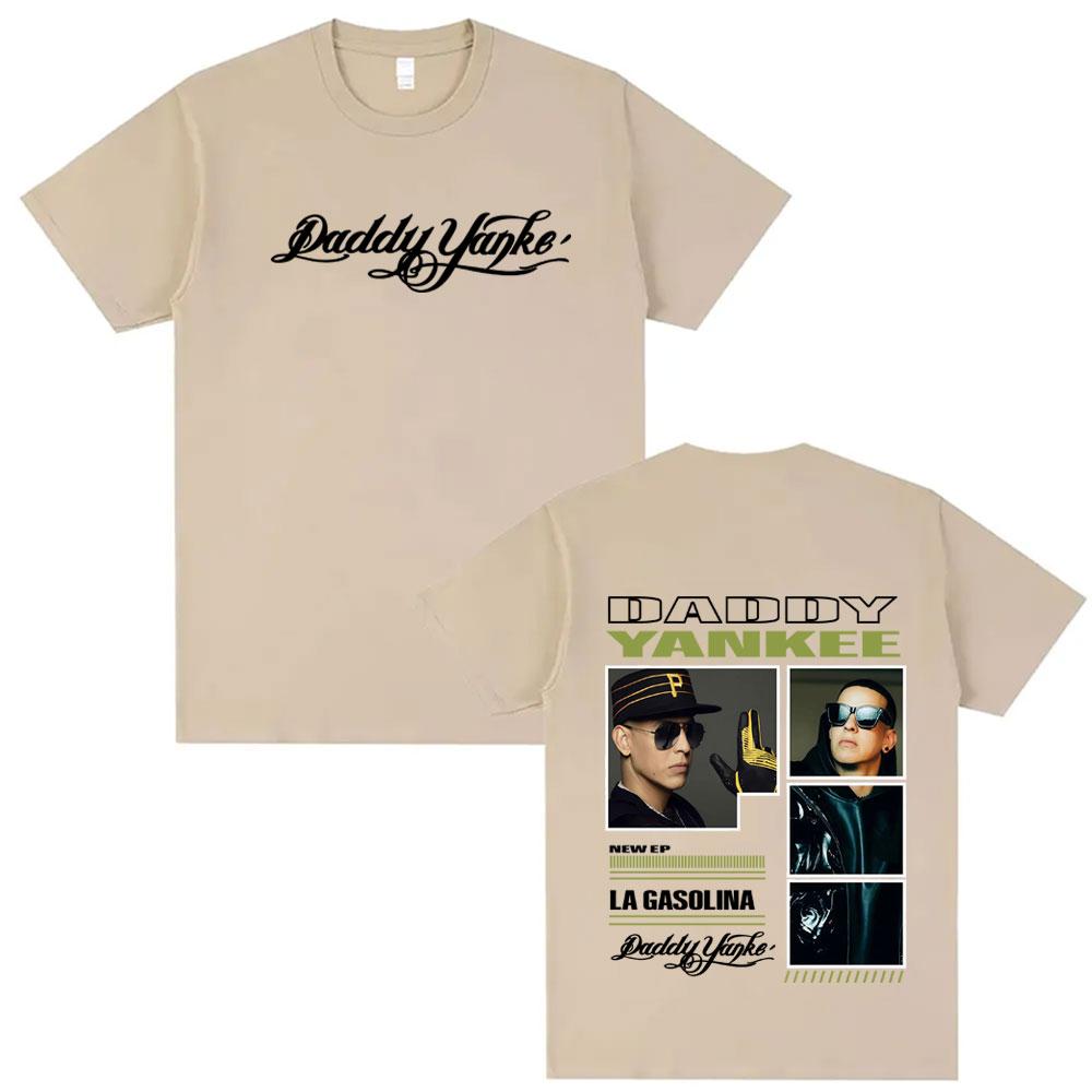 Rapper Daddy Yankee Album Tour Merch Trička Pánské oblečení Retro Street Hip Hop Oversized Tričko Unisex 100% Bavlněné Tričko