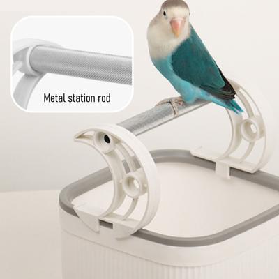 Parrot Stand Bird Toilet Perch Metal Perch Pole Portable Parrot Potty Perch Bird Accessory for Potty Training Tabletop or Floor Use