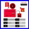 Industrial Fire Alarm System: Manual Emergency & Escape Alarm with One-Button Sound and Light for Factory Inspection.