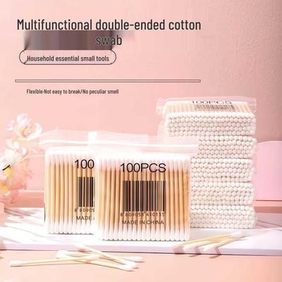 Double-Headed Cotton Swabs for Ear Cleaning, Makeup, Dorm Use, and Household Cleaning.