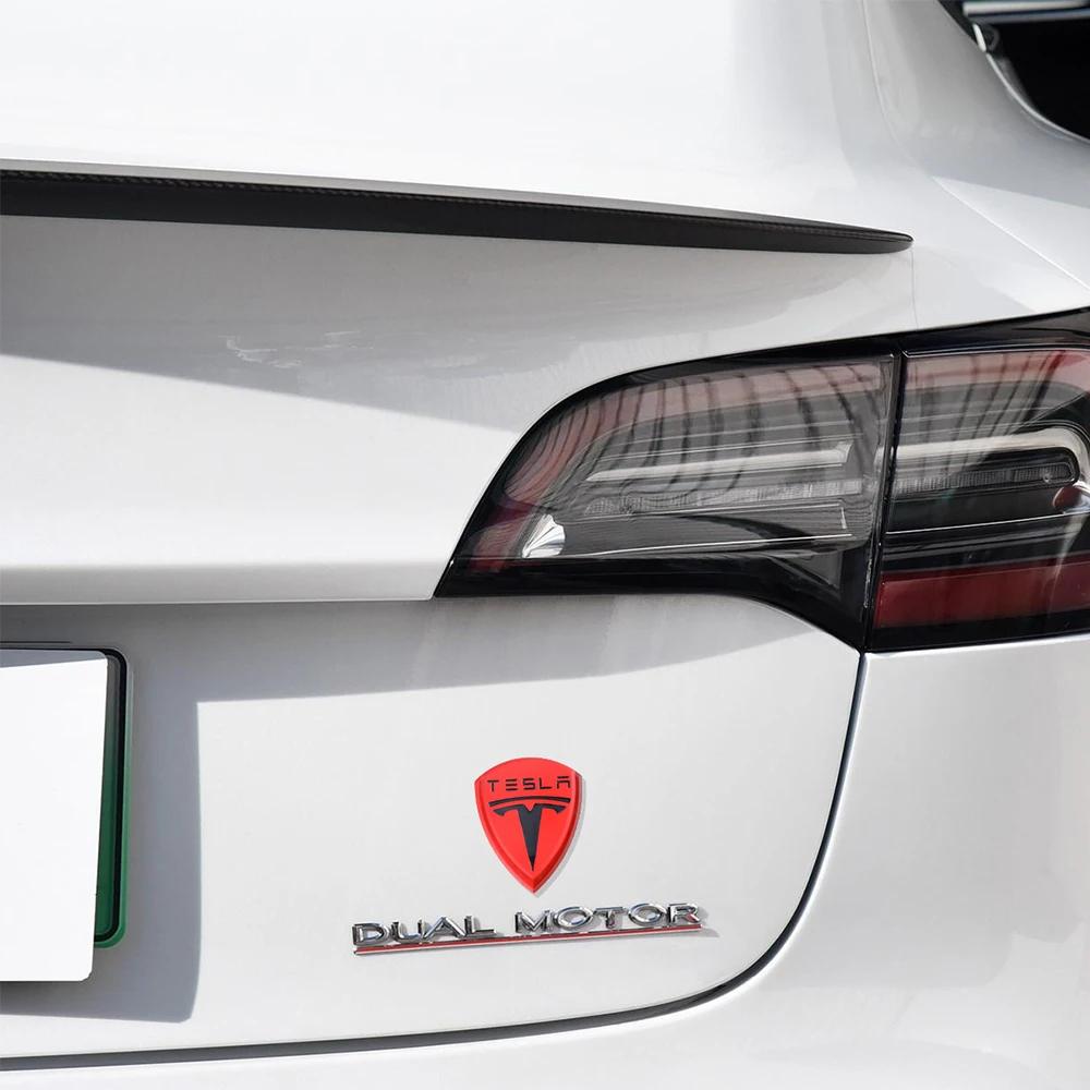 Autosticker 2025 Nieuwe Tesla 3D Metalen Schild Styling Autostickers Auto Carrosserie Kofferbak Decoratieve Stickers Voor Tesla Roadster Model 3 Mode