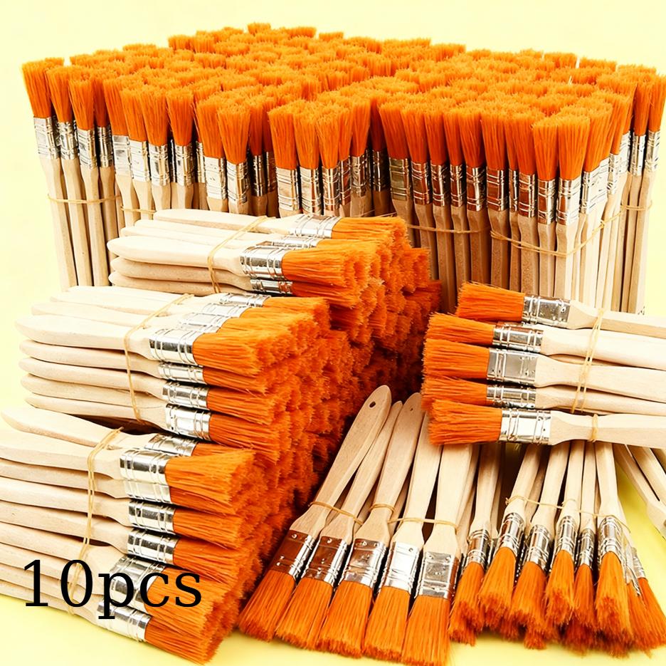 Nylon Paint Brushes Set Assorted Sizes for Acrylic Oil Watercolor Painting Durable Easy Clean Artist Art Supplies Drawing Tools