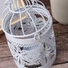 Iron Bird Cage Candle Holder Hollow Out Pattern Decorative Candlestick Living Room Decor