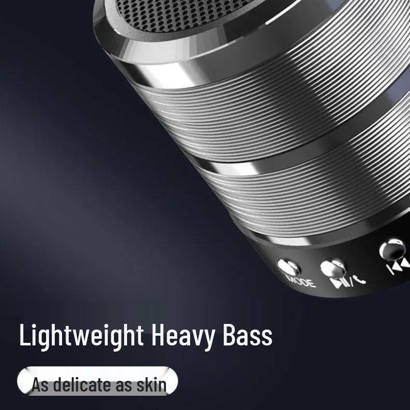 Portable Bluetooth Speaker with Shocking Bass and Card Slot - WS-887