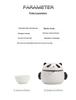 Red Panda Portable Tea Set: One Pot, Three Kung Fu Cups, Creative Ceramic Design