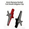 Insulated Test Clamp 4mm Banana Probe Clip Large Size Connectors Terminals Alligator Clips for Quick Circuit Testing